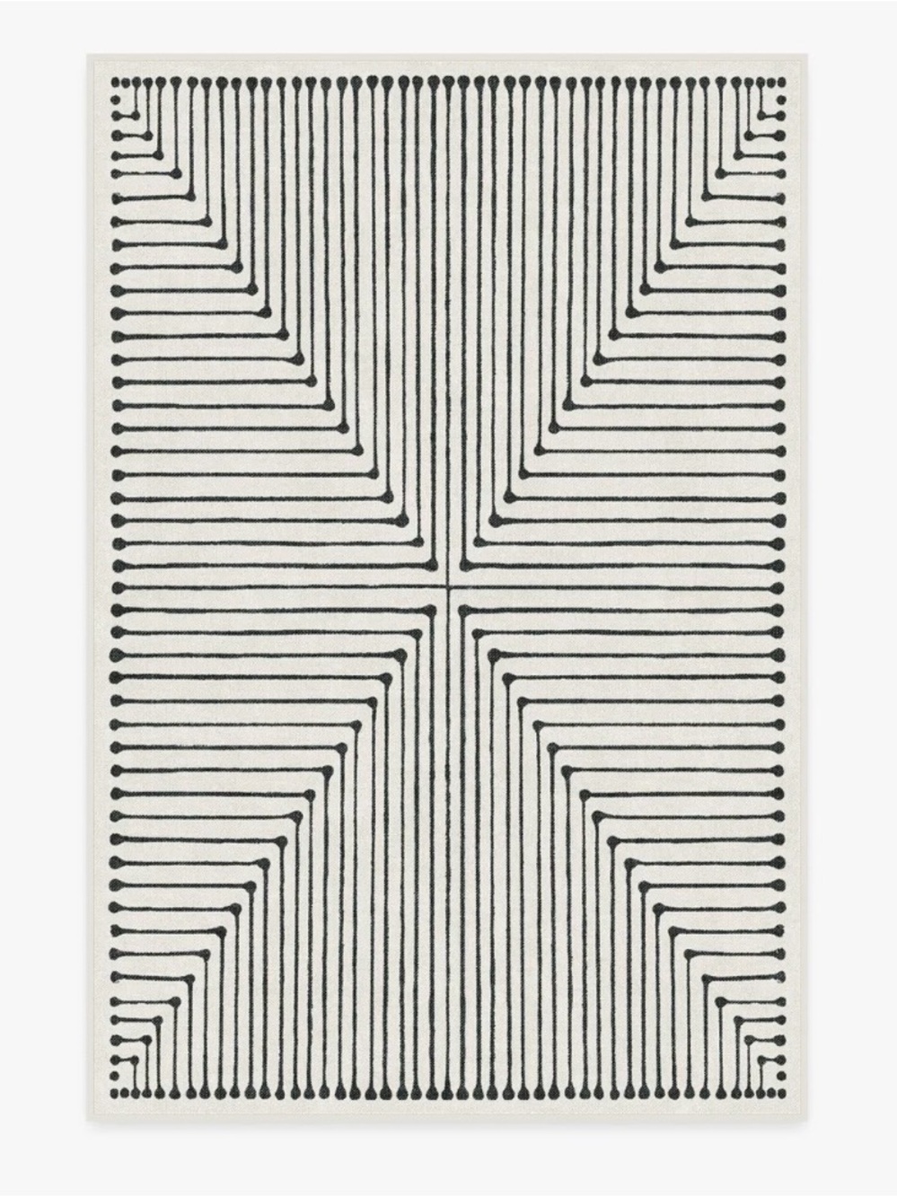 Ruggable Inkdrop black & ivory Jonathan Adler rug